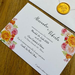 Invito 12x17cm con busta e sigillo